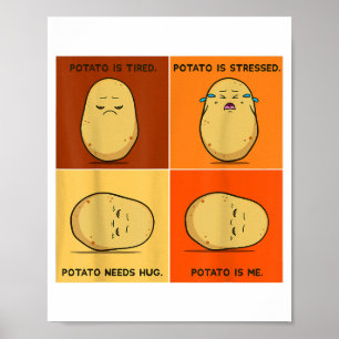 Kartoffel Spud Wurzelgemüse Tater Vegan Liebhaber Poster