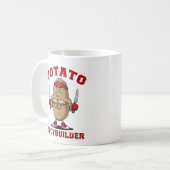 Kartoffelbodybuilder Kaffeetasse (Vorderseite Links)