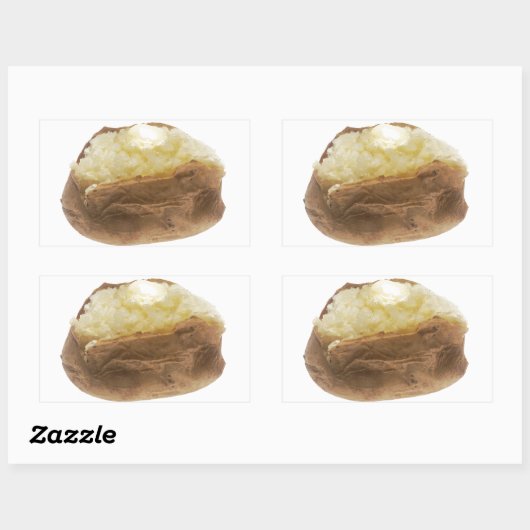 Kartoffelbrei Rechteckiger Aufkleber (Blatt)