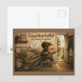 Kartöffelchen im Wohnzimmer – Postkarte (Vorne/Hinten)