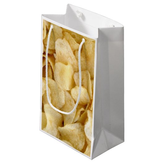 Kartoffelchip-Geschenk-Tasche Kleine Geschenktüte (Vorderseite Schrägansicht)
