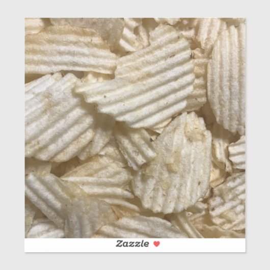 Kartoffelchips Aufkleber (Blatt)