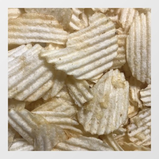 Kartoffelchips Fensteraufkleber (Blatt)