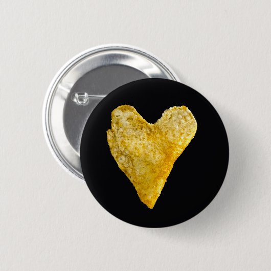 Kartoffelchips in Heart Shaped Button (Vorne & Hinten)