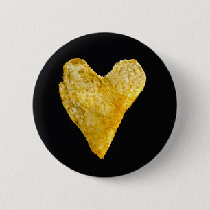 Kartoffelchips in Heart Shaped Button
