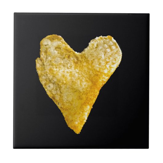 Kartoffelchips in Heart Shaped Fliese (Vorderseite)