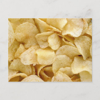 Kartoffelchips Junk Food-Geschenke Postkarte