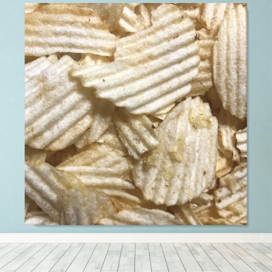 Kartoffelchips Leinwanddruck (Insitu (Holzboden))