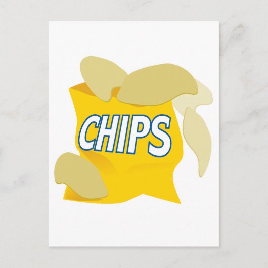 Kartoffelchips Postkarte (Vorderseite)