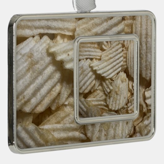 Kartoffelchips Rahmen-Ornament Silber (Rechts)