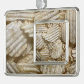 Kartoffelchips Rahmen-Ornament Silber (Links)