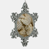 Kartoffelchips Schneeflocken Zinn-Ornament (Links)