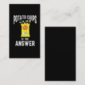 Kartoffelchips Snack Fast Food Potatoes Liebhaber Visitenkarte (Vorne/Hinten)