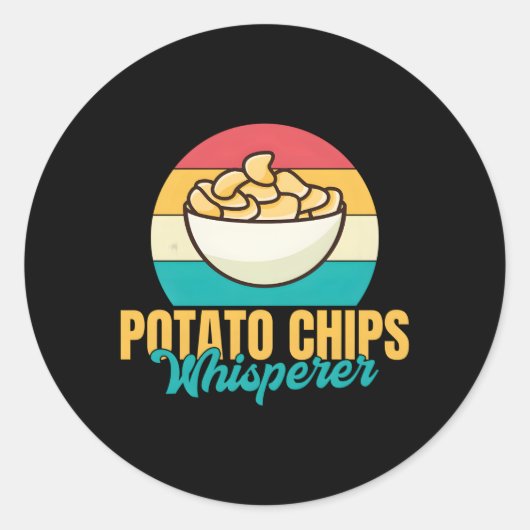 Kartoffelchips Whisperer Runder Aufkleber (Vorderseite)