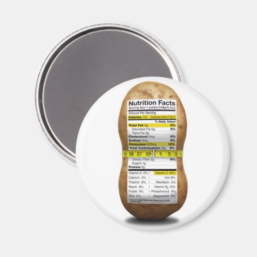 Kartoffelernährungsphasen Magnet (Vorderseite/Rückseite)