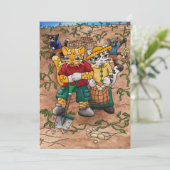 Kartoffelernte Garten- und Lebensmittelzuchtkatzen Karte (Stehend Vorderseite)