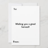 Kartoffelernte Garten- und Lebensmittelzuchtkatzen Karte (Rückseite)