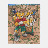 Kartoffelernte Katzen Fleecedecke (Vorderseite)