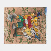 Kartoffelernte Katzen Fleecedecke (Vorderseite (Horizontal))