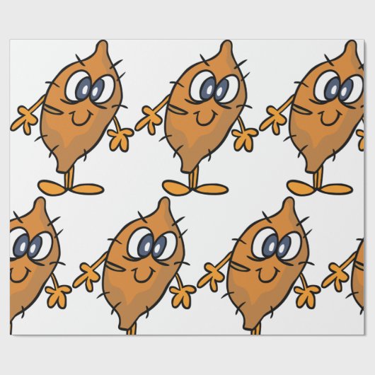 Kartoffelgesicht Geschenkpapier (Flach)
