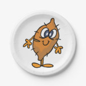 Kartoffelgesicht Pappteller (Vorderseite)