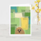 Kartoffelgrußkarte Karte (Gelbe Blume)