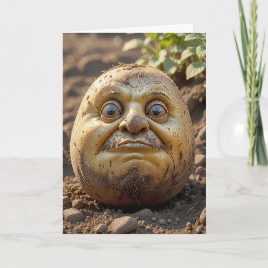 Kartoffelkopf am Geburtstag direkt Karte (Vorderseite)