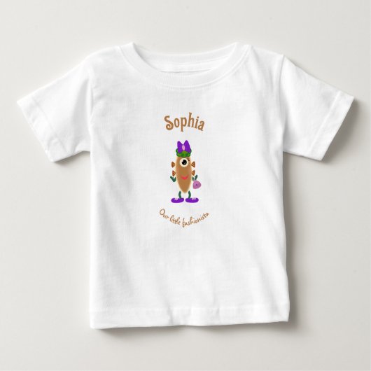Kartoffelmonster Baby T-shirt (Vorderseite)
