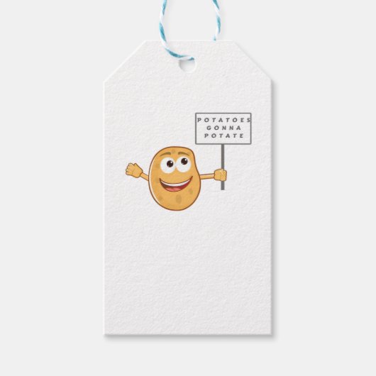 Kartoffeln Gonna Potat (Gemüsepotato Pun) Klasse Geschenkanhänger (Vorderseite)