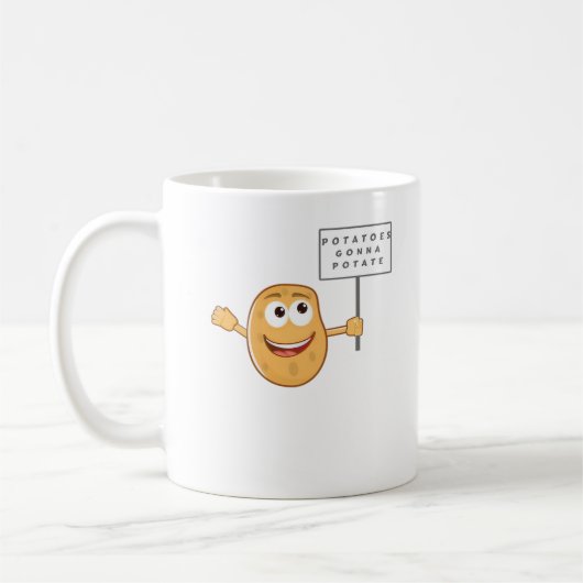 Kartoffeln Gonna Potat (Gemüsepotato Pun) Klasse Kaffeetasse (Links)
