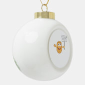 Kartoffeln Gonna Potat (Gemüsepotato Pun) Klasse Keramik Kugel-Ornament (Links)