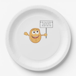 Kartoffeln Gonna Potat (Gemüsepotato Pun) Klasse Pappteller