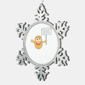 Kartoffeln Gonna Potat (Gemüsepotato Pun) Klasse Schneeflocken Zinn-Ornament (Rechts)