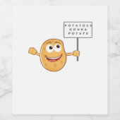 Kartoffeln Gonna Potat (Gemüsepotato Pun) Klasse Weinetikett (Einzelnes Label)