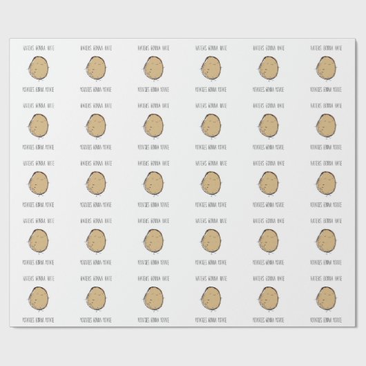 Kartoffeln, Gonna Potat-Karpfen Geschenkpapier (Flach)