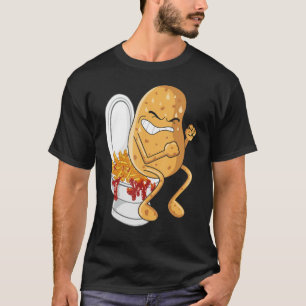 Kartoffeln Kackend Pommes frites, gefriergetrockne T-Shirt