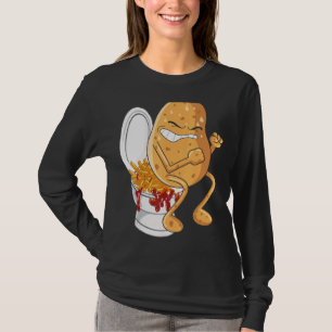 Kartoffeln Kackend Pommes frites, gefriergetrockne T-Shirt
