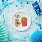 Kartoffeln Pommes frites ist, dass man sonnige Kar Pappteller (Party)