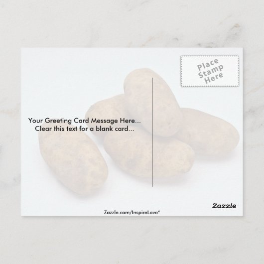 Kartoffeln Postkarte (Rückseite)