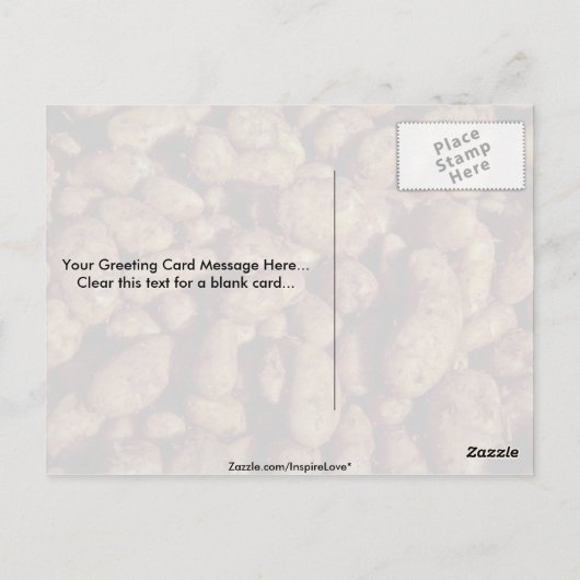 Kartoffeln Postkarte (Rückseite)