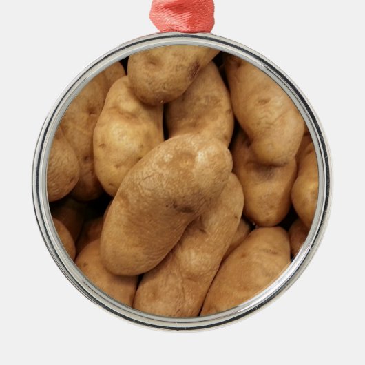Kartoffeln Silbernes Ornament (Vorne)
