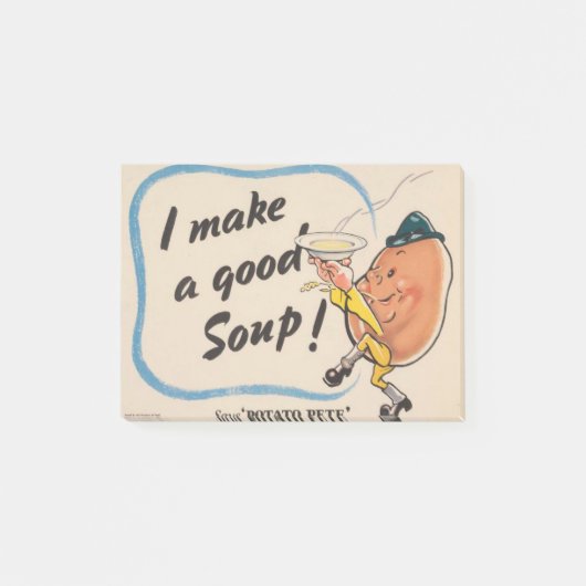 Kartoffelpete macht eine gute Suppe Post-it Klebezettel (Vorderseite)