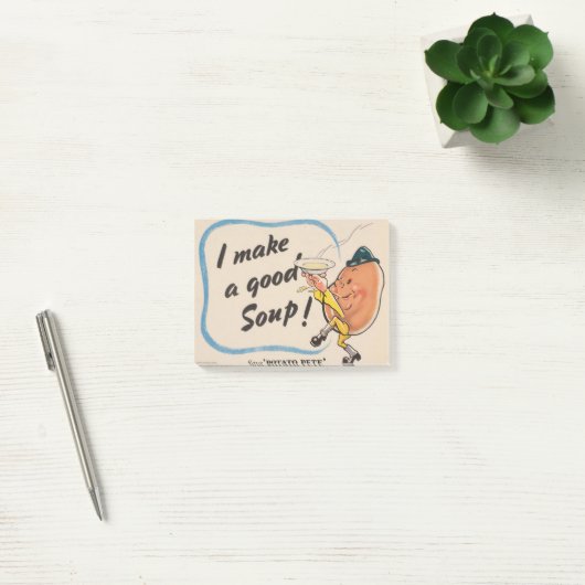 Kartoffelpete macht eine gute Suppe Post-it Klebezettel (Büro)