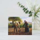 Kartoffelpflanzer von Jean-François Millet (1861) Postkarte (Stehend Vorderseite)