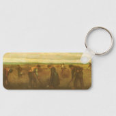 Kartoffelpflanzung von Vincent van Gogh, Vintag Ar Schlüsselanhänger (Vorderseite)