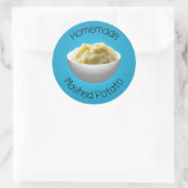 Kartoffelpüree-Klassiker Runder Aufkleber (Tasche)