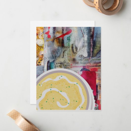 Kartoffelpüree Mitteilungskarte (Vorderseite/Rückseite Beispiel)