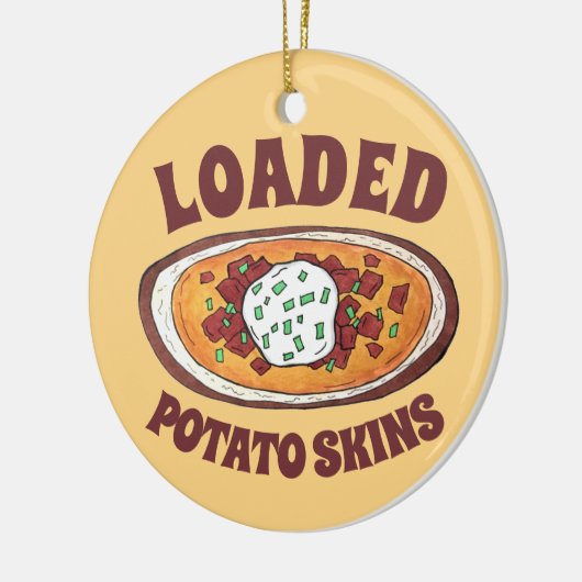 Kartoffelpüree Snack Food Appetizer Bacon Keramik Ornament (Links)