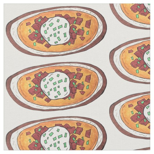 Kartoffelpüree Snack Food Appetizer Bacon Stoff (Nahaufnahme)