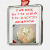 Kartoffelpürees Silbernes Ornament (Links)